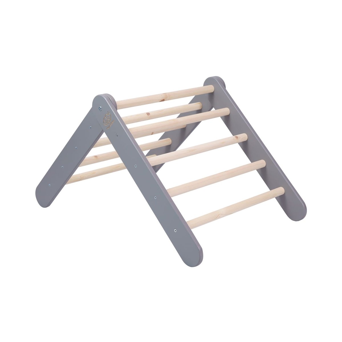 Montessori Wooden Ladder with Tent Cover (Pink) for Children – 9-Rung Climbing Frame (Grey)) - Tiny Tugz™