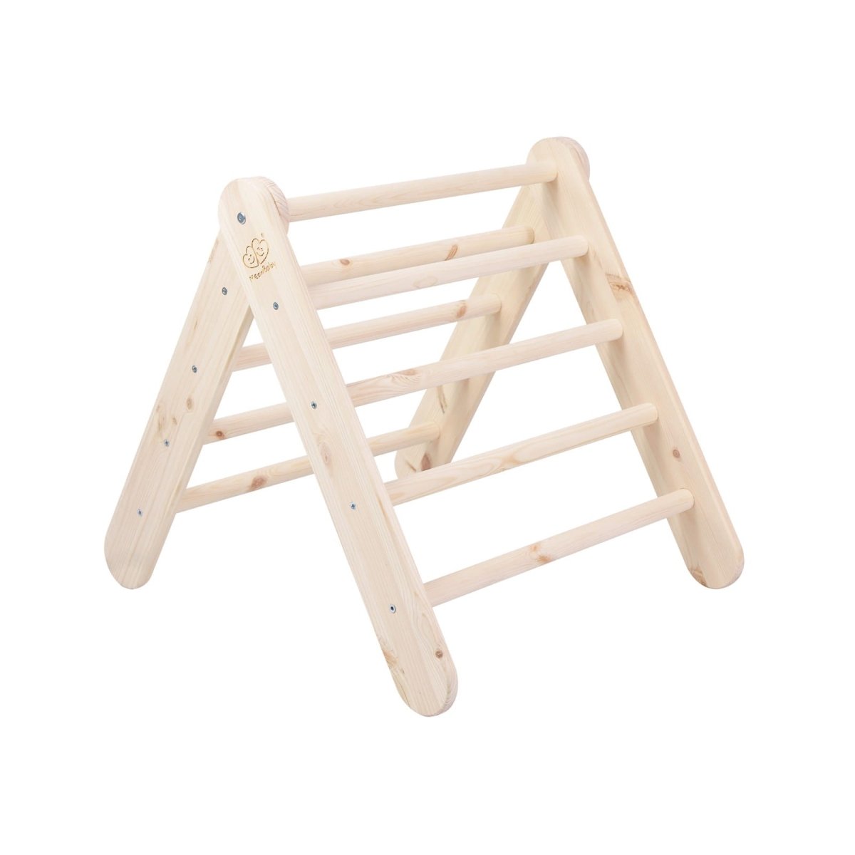 Montessori Wooden Ladder with Tent Cover (Pink) for Children – 9-Rung Climbing Frame (Natural Wood)) - Tiny Tugz™