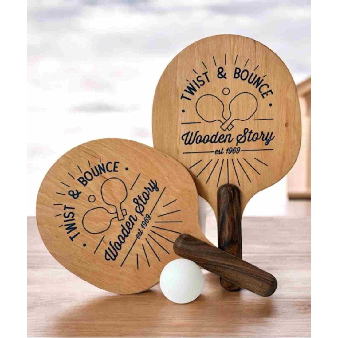Montessori Wooden Paddle & Ball Game - Tiny Tugz™