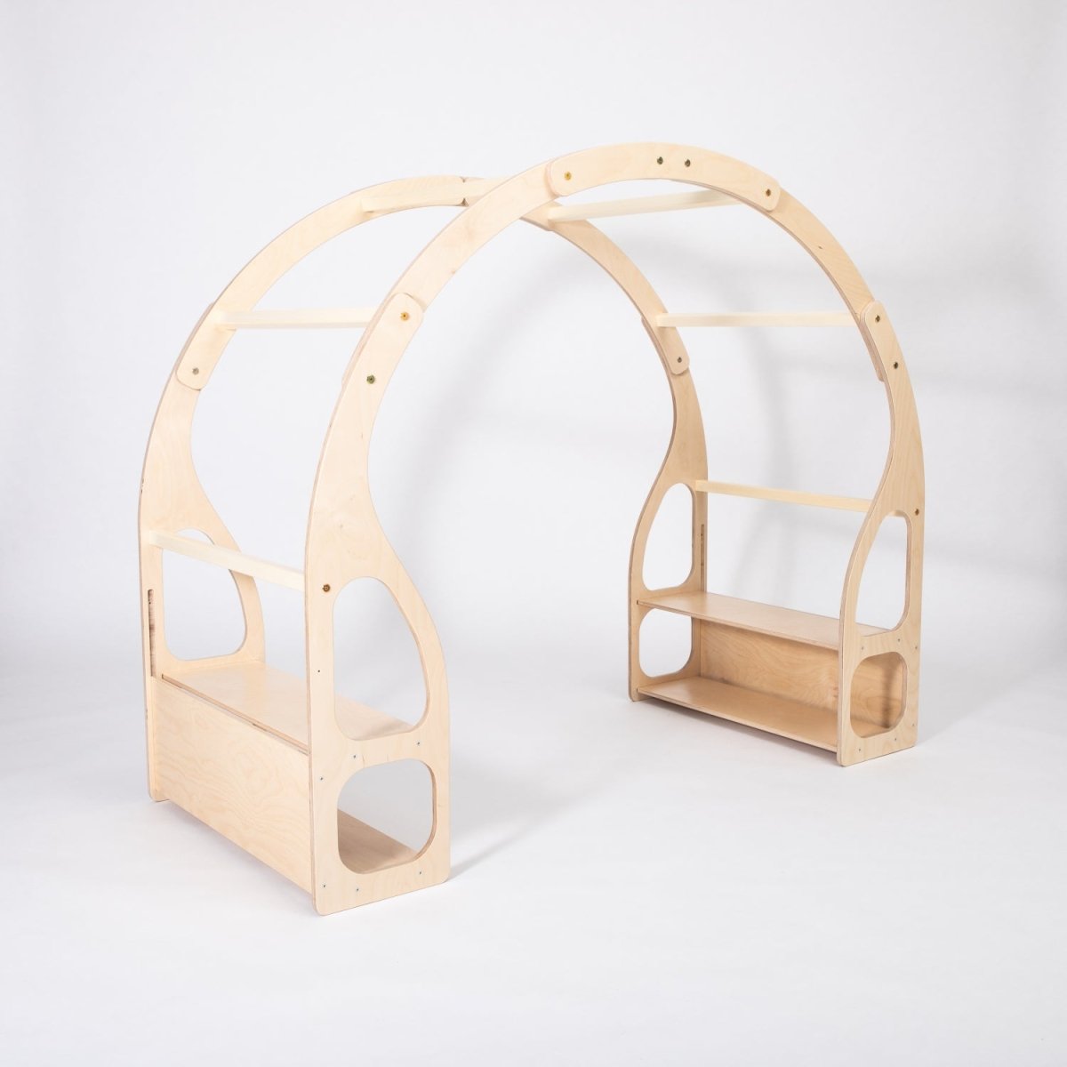 Montessori Wooden Play Stand – Modular Fort & Toy Shelf - Tiny Tugz™