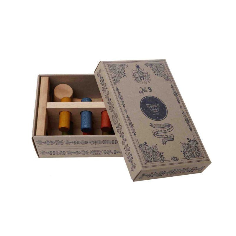 Montessori Wooden Pounding Bench (Colourful) - Tiny Tugz™