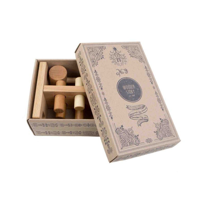 Montessori Wooden Pounding Bench (Natural) - Tiny Tugz™