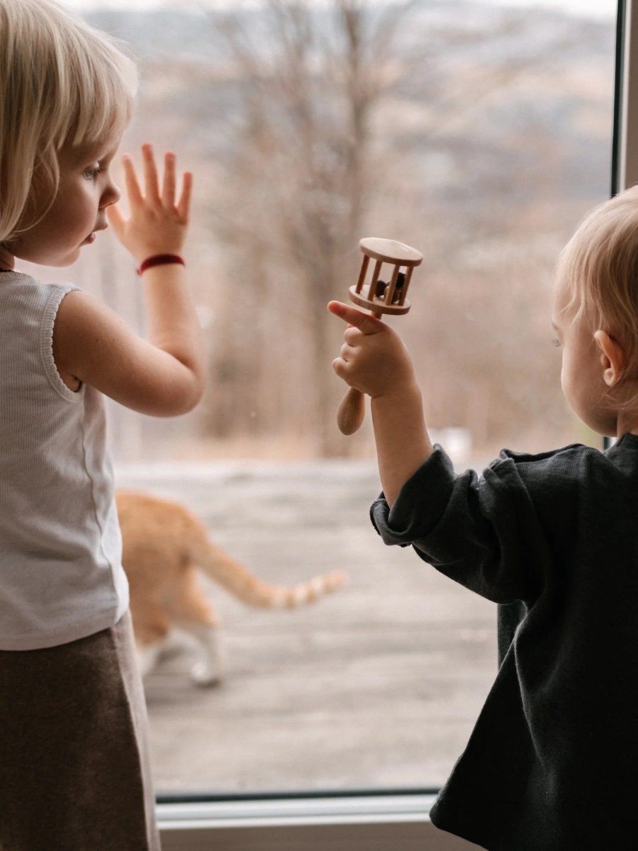 Montessori Wooden Rattle “Nighthawk” - Tiny Tugz™