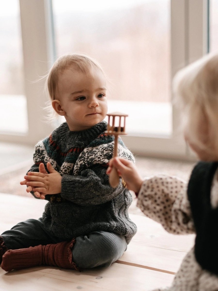 Montessori Wooden Rattle “Nighthawk” - Tiny Tugz™