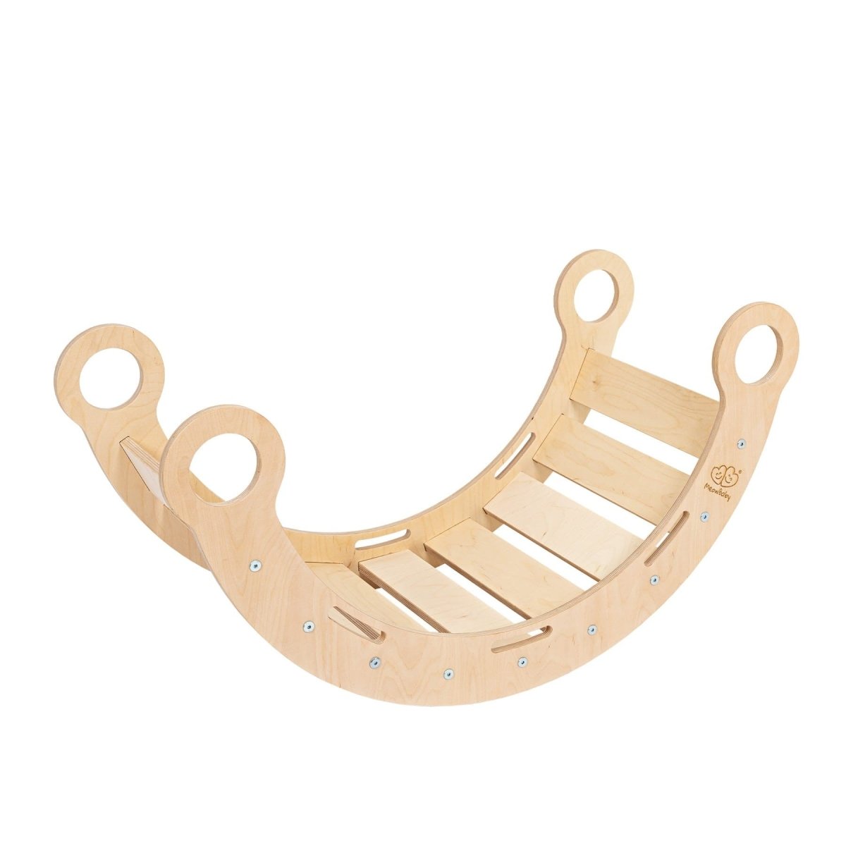 Montessori Wooden Rocker for Toddler & Kids with Corduroy Pillow (Beige) - Tiny Tugz™