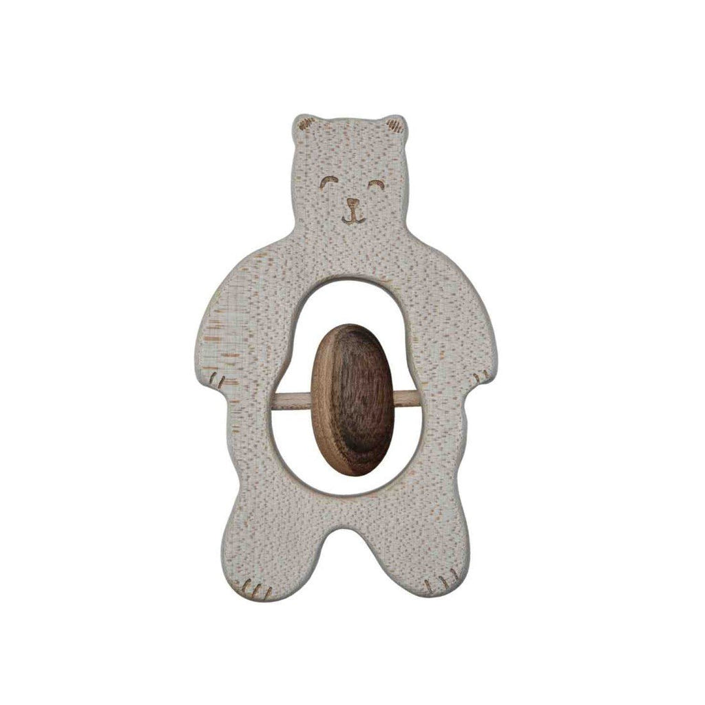 Montessori Wooden Teddy Bear Rattle - Tiny Tugz™