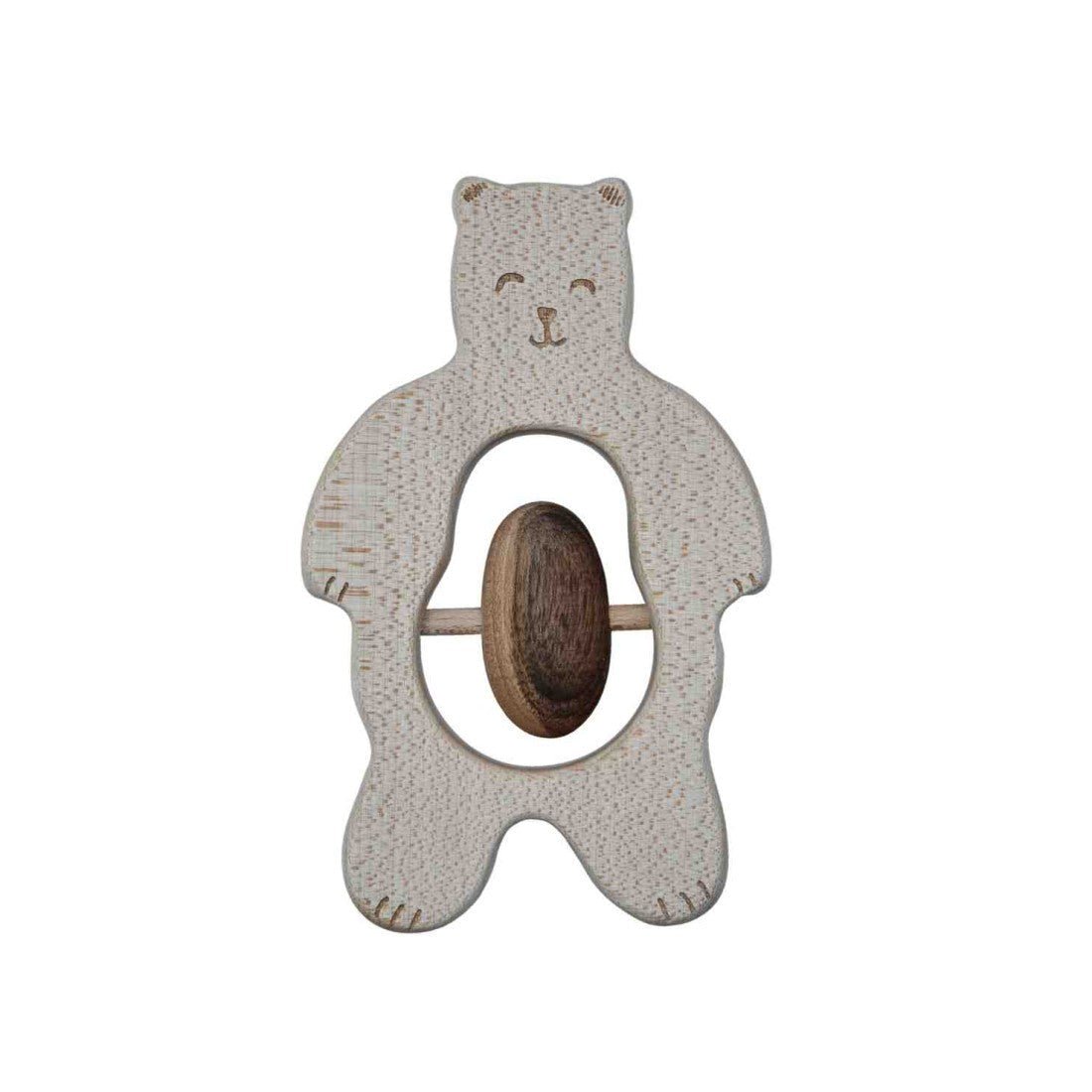 Montessori Wooden Teddy Bear Rattle - Tiny Tugz™