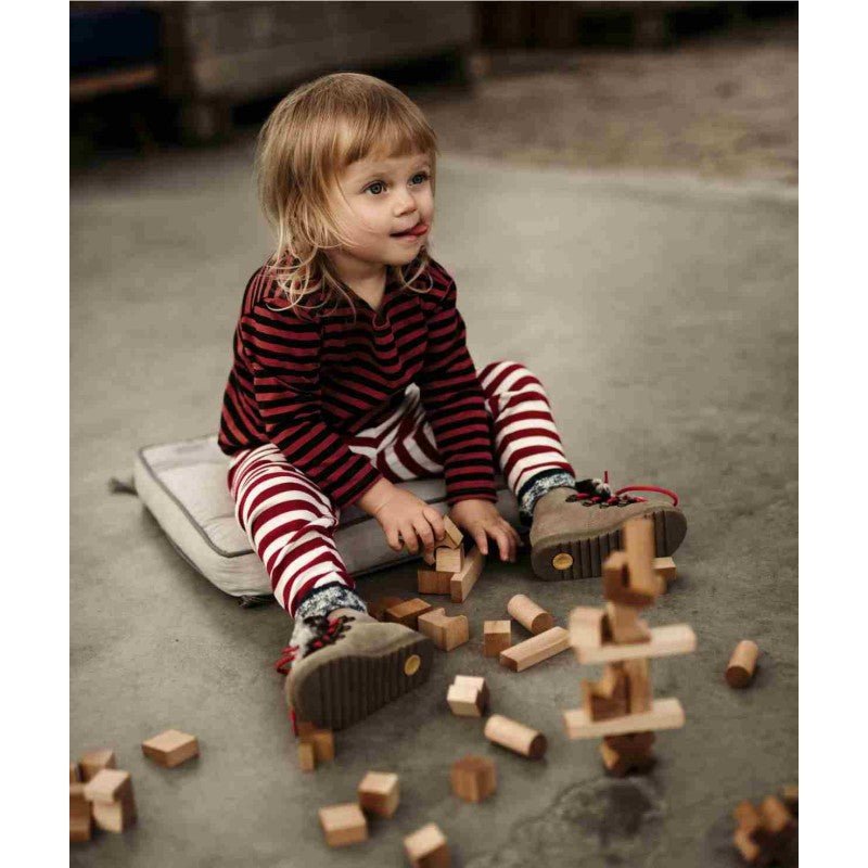 Montessori Wooden Tower Puzzle (Colourful) - Tiny Tugz™