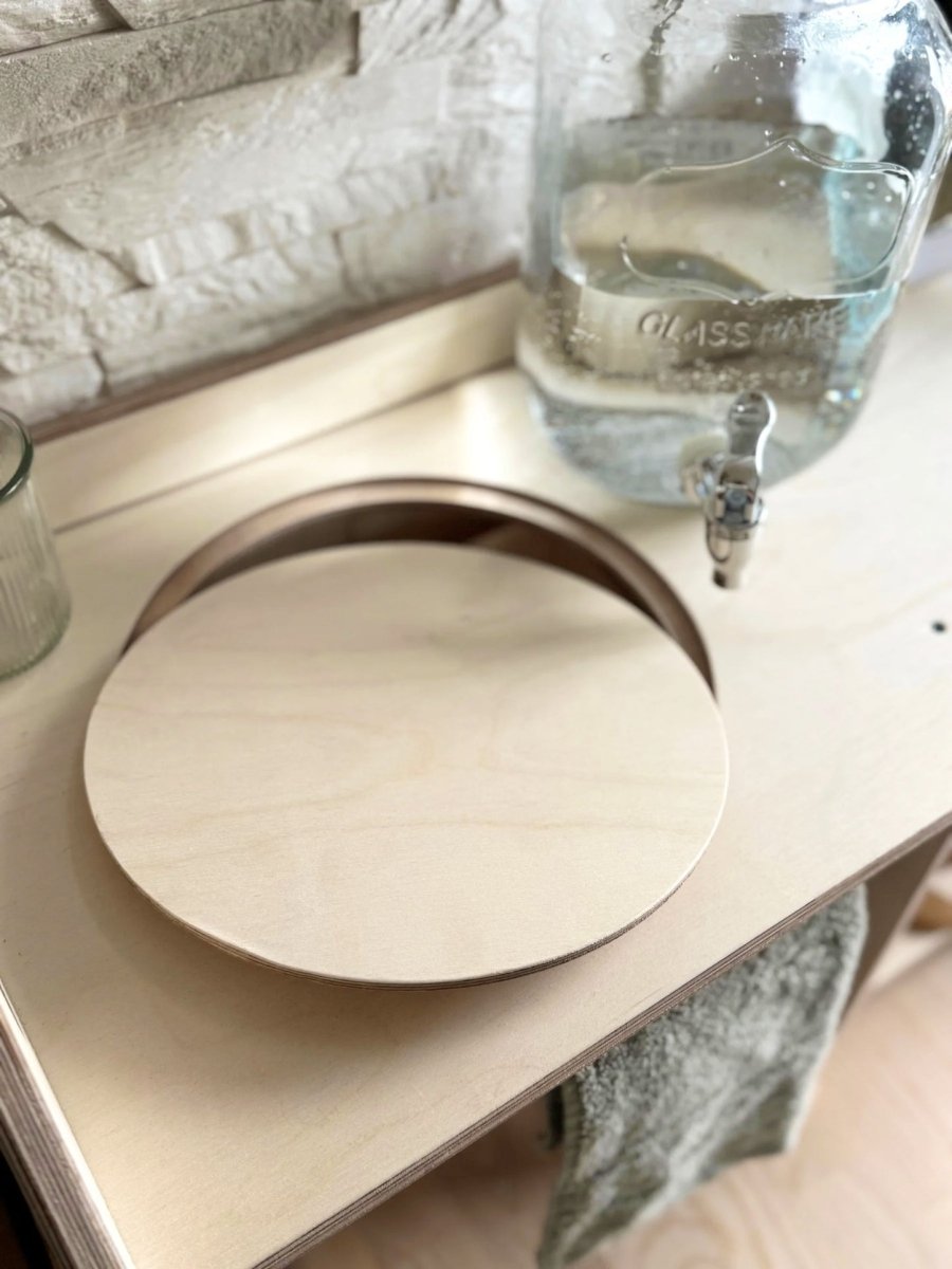 Montessori Wooden Washstand with Enamel Bowl (Large) - Tiny Tugz™