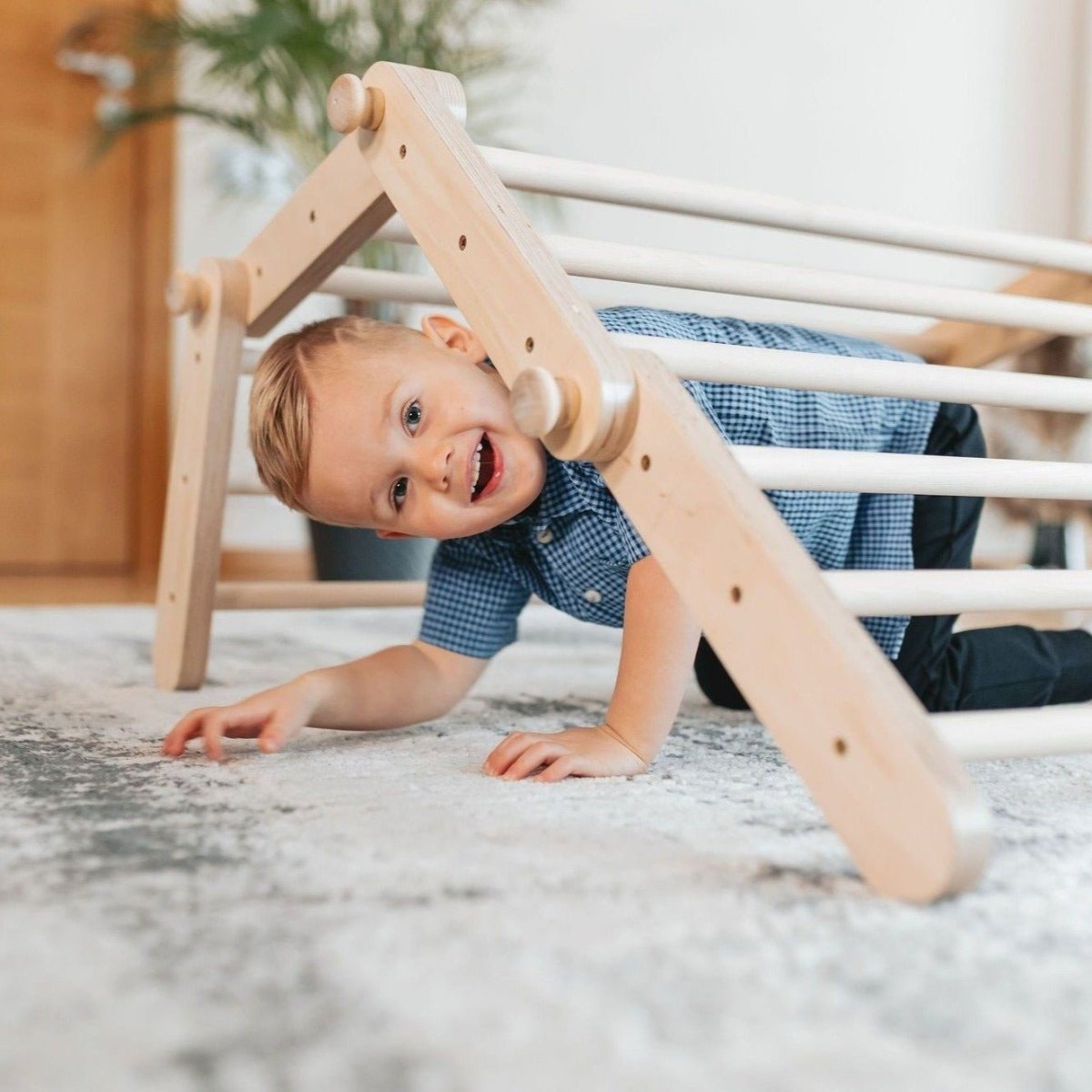 MOPITRI® 4-Segment Pikler Climbing Triangle with Slide Ramp - Tiny Tugz™