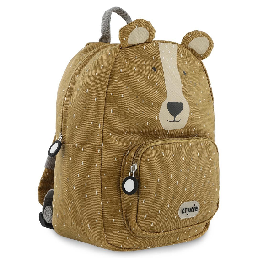 Mr. Bear Recycled Cotton Kids Backpack (Regular) – Lightweight, Water-Repellent & Sustainable - Tiny Tugz™