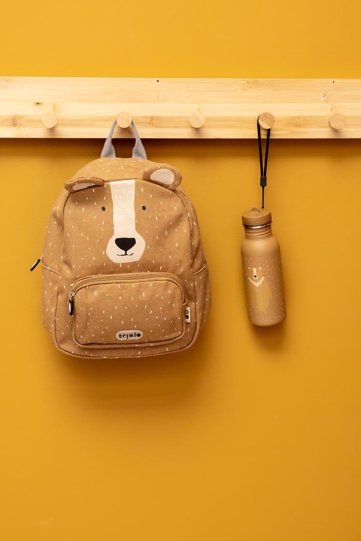 Mr. Bear Recycled Cotton Kids Backpack (Regular) – Lightweight, Water-Repellent & Sustainable - Tiny Tugz™
