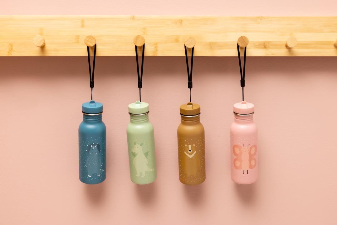 Mr. Bear Stainless Steel Water Bottle 500 ml – Durable, Safe Hydration for Kids - Tiny Tugz™