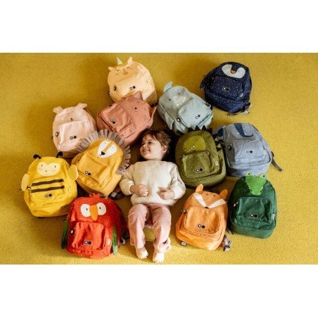Mr. Bumblebee Recycled Cotton Kids Backpack (Regular) – Lightweight, Water-Repellent & Sustainable - Tiny Tugz™