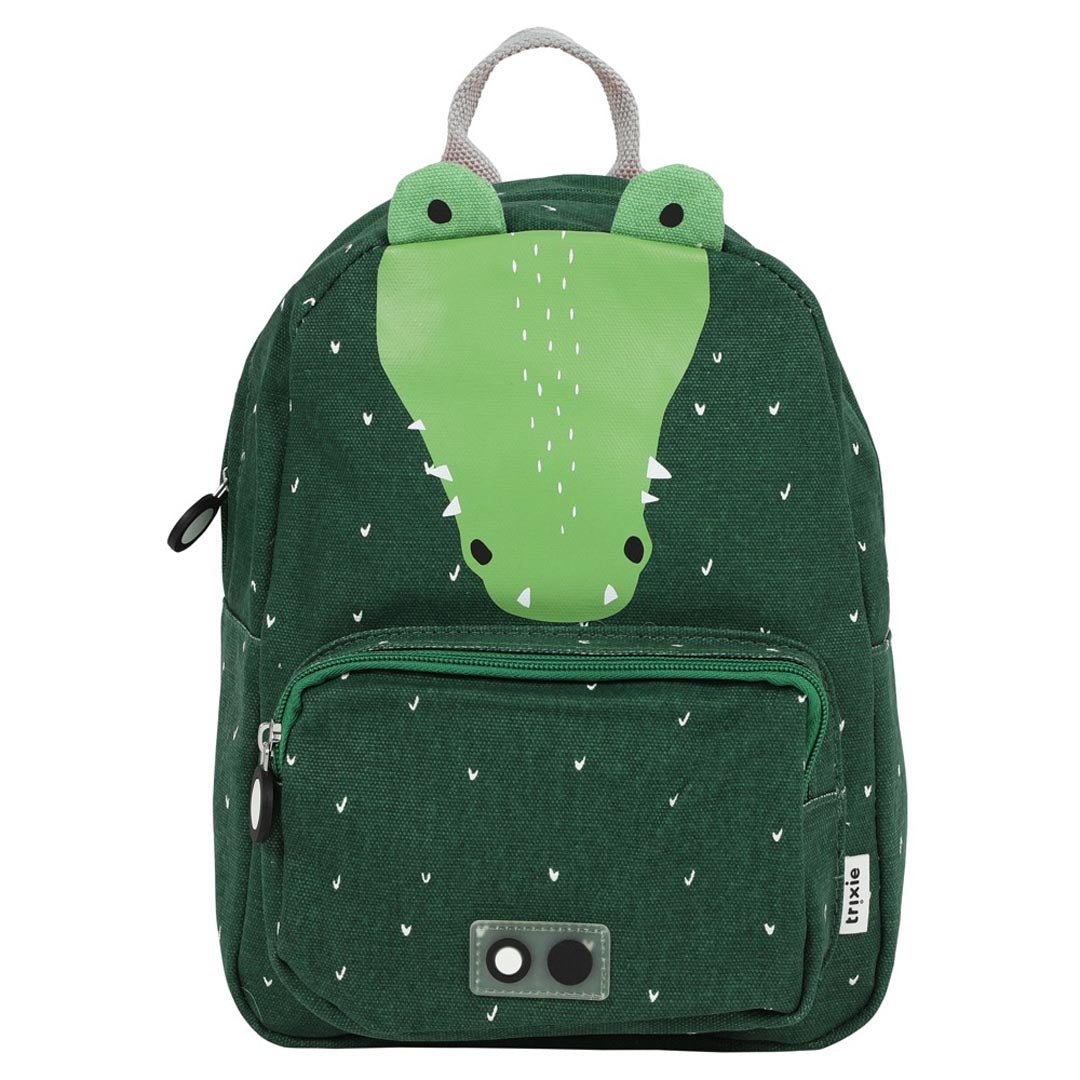 Mr. Crocodile Recycled Cotton Kids Backpack (Regular) – Lightweight, Water-Repellent & Sustainable - Tiny Tugz™