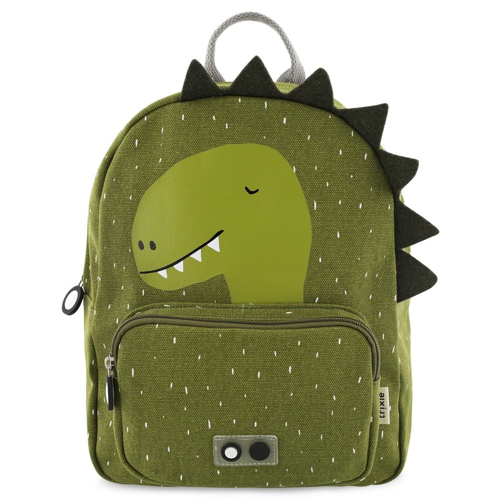 Mr. Dino Recycled Cotton Kids Backpack (Regular) – Lightweight, Water-Repellent & Sustainable - Tiny Tugz™