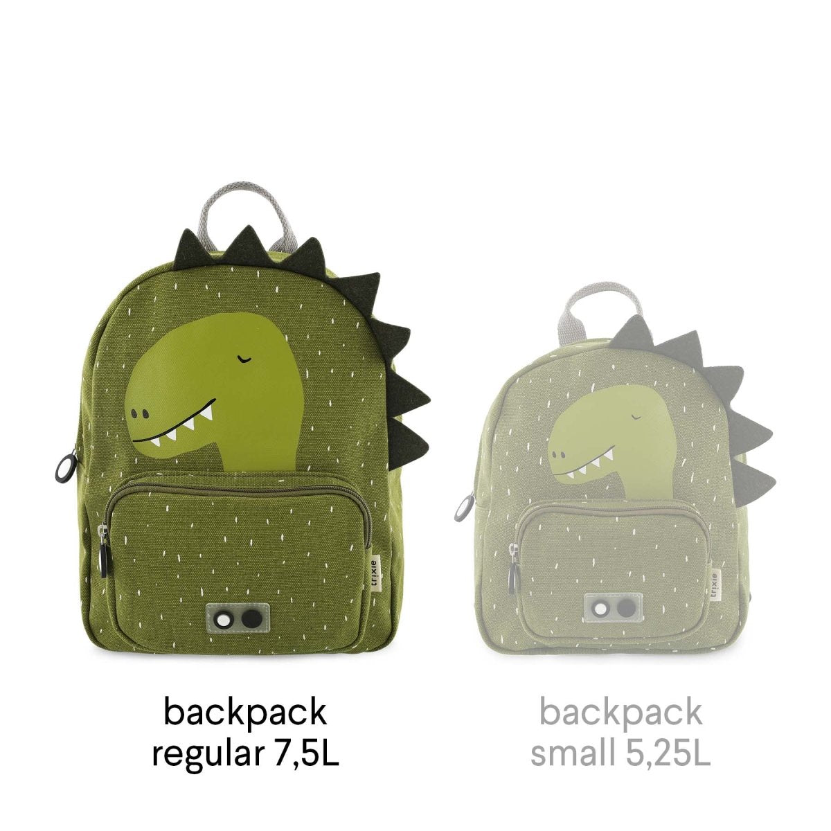 Mr. Dino Recycled Cotton Kids Backpack (Regular) – Lightweight, Water-Repellent & Sustainable - Tiny Tugz™
