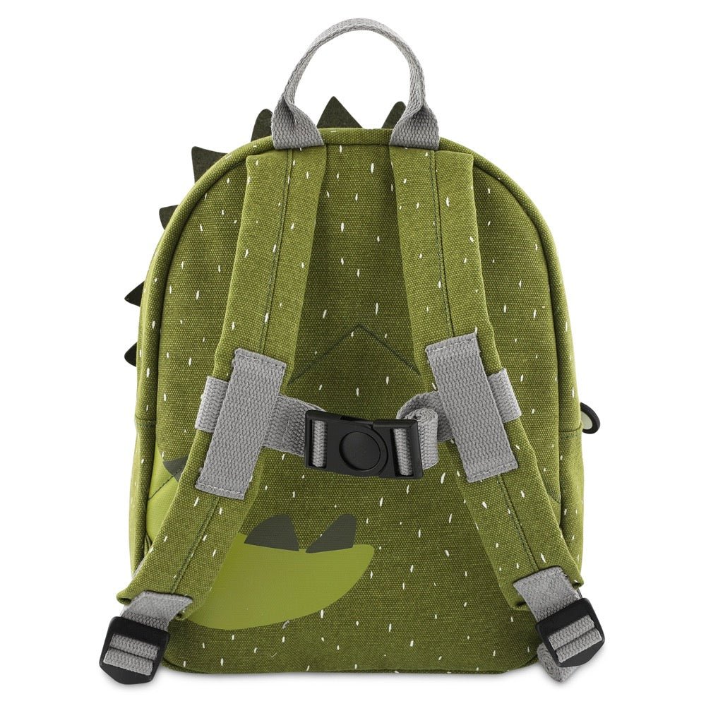 Mr. Dino Recycled Cotton Kids Backpack (Regular) – Lightweight, Water-Repellent & Sustainable - Tiny Tugz™