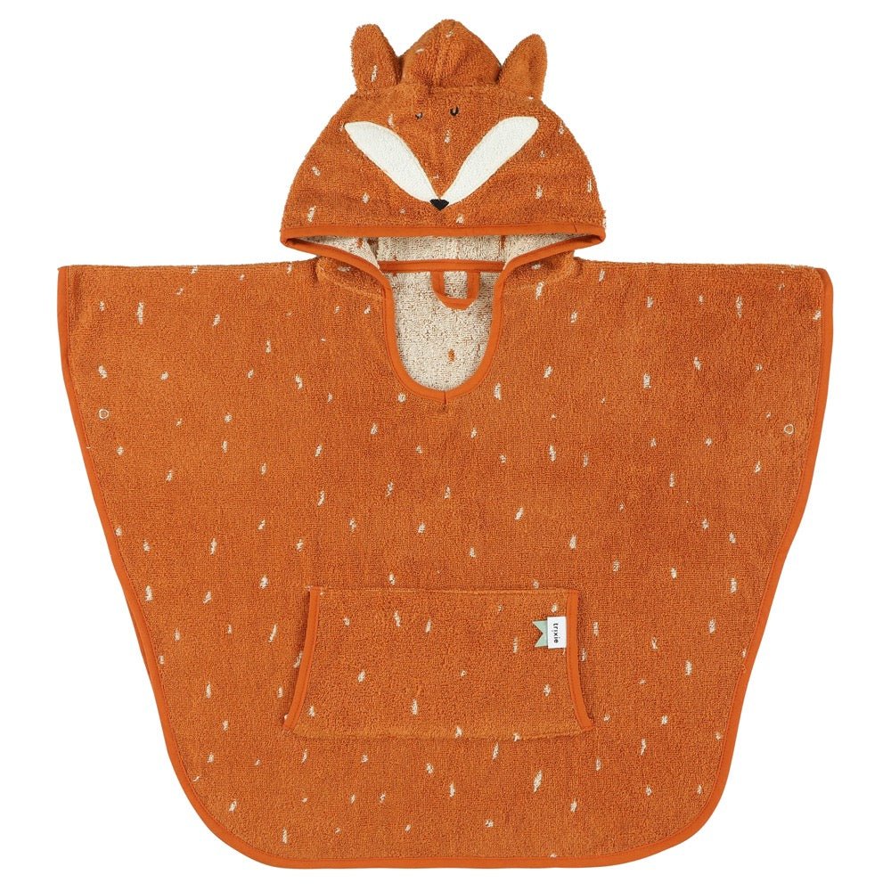 Mr. Fox Organic Cotton Kids Hooded Towel Poncho – Ultra-Soft, Absorbent & Sustainable - Tiny Tugz™