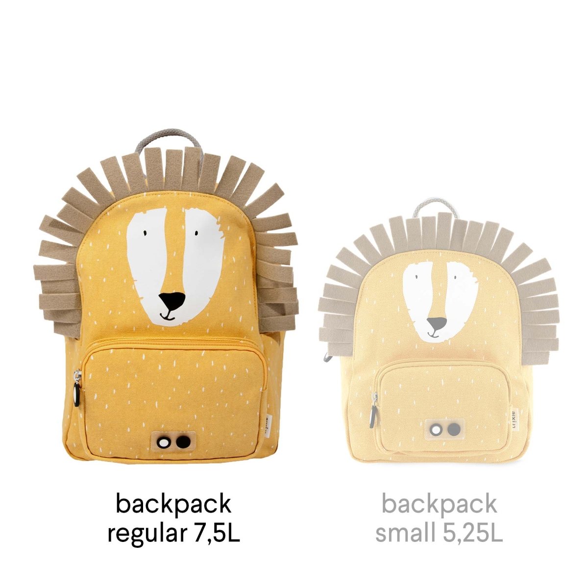 Mr. Lion Recycled Cotton Kids Backpack (Regular) – Lightweight, Water-Repellent & Sustainable - Tiny Tugz™