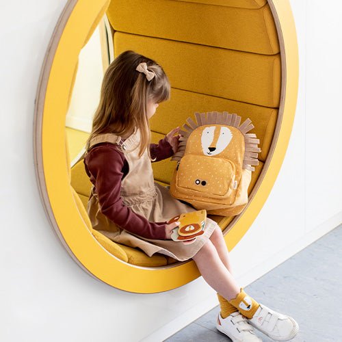 Mr. Lion Recycled Cotton Kids Backpack (Regular) – Lightweight, Water-Repellent & Sustainable - Tiny Tugz™