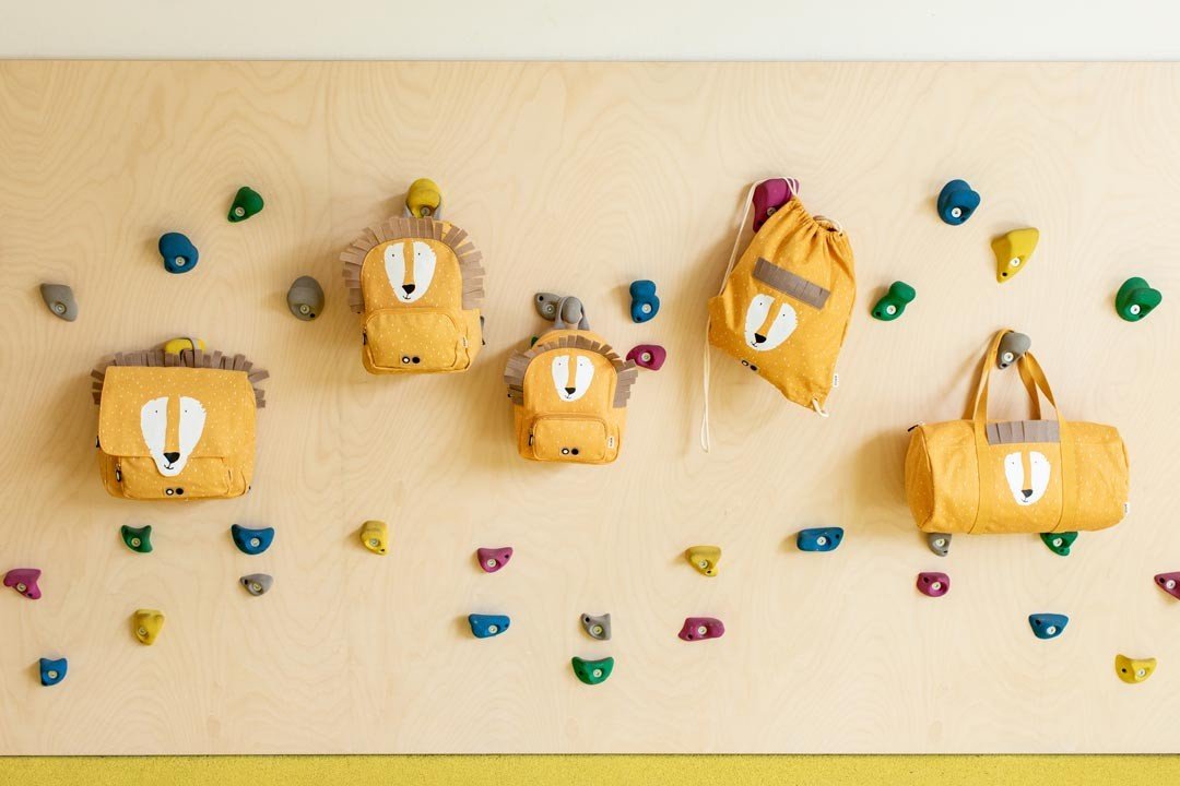 Mr. Lion Recycled Cotton Kids Drawstring Bag – Lightweight, Water-Repellent & Sustainable - Tiny Tugz™