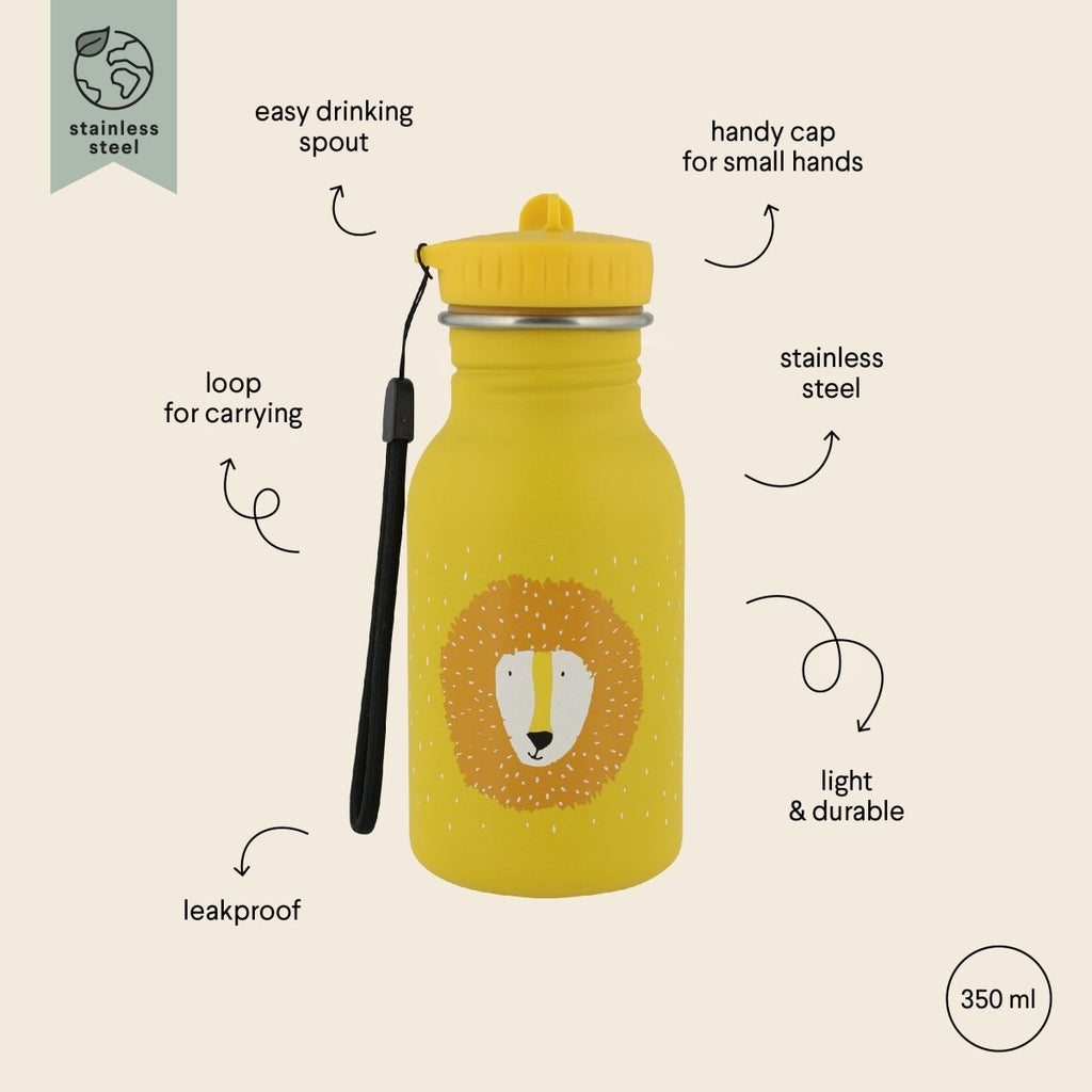 Mr Lion Stainless Steel Water Bottle 350 ml – Durable, Safe Hydration for Kids - Tiny Tugz™