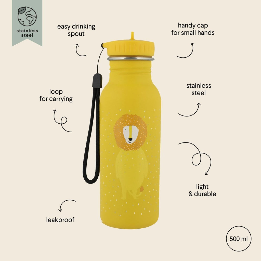 Mr. Lion Stainless Steel Water Bottle 500 ml – Durable, Safe Hydration for Kids - Tiny Tugz™
