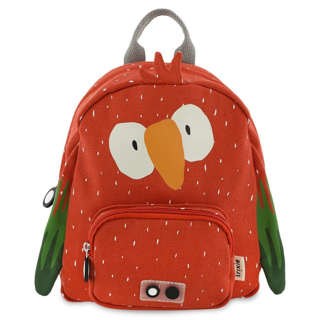 Mr. Parrot Recycled Cotton Kids Backpack (Regular) – Lightweight, Water-Repellent & Sustainable - Tiny Tugz™