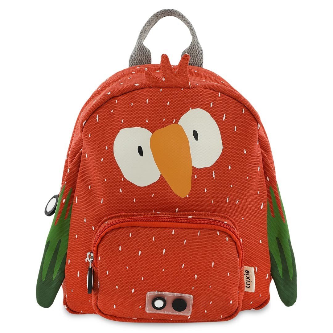 Mr. Parrot Recycled Cotton Kids Backpack (Regular) – Lightweight, Water-Repellent & Sustainable - Tiny Tugz™