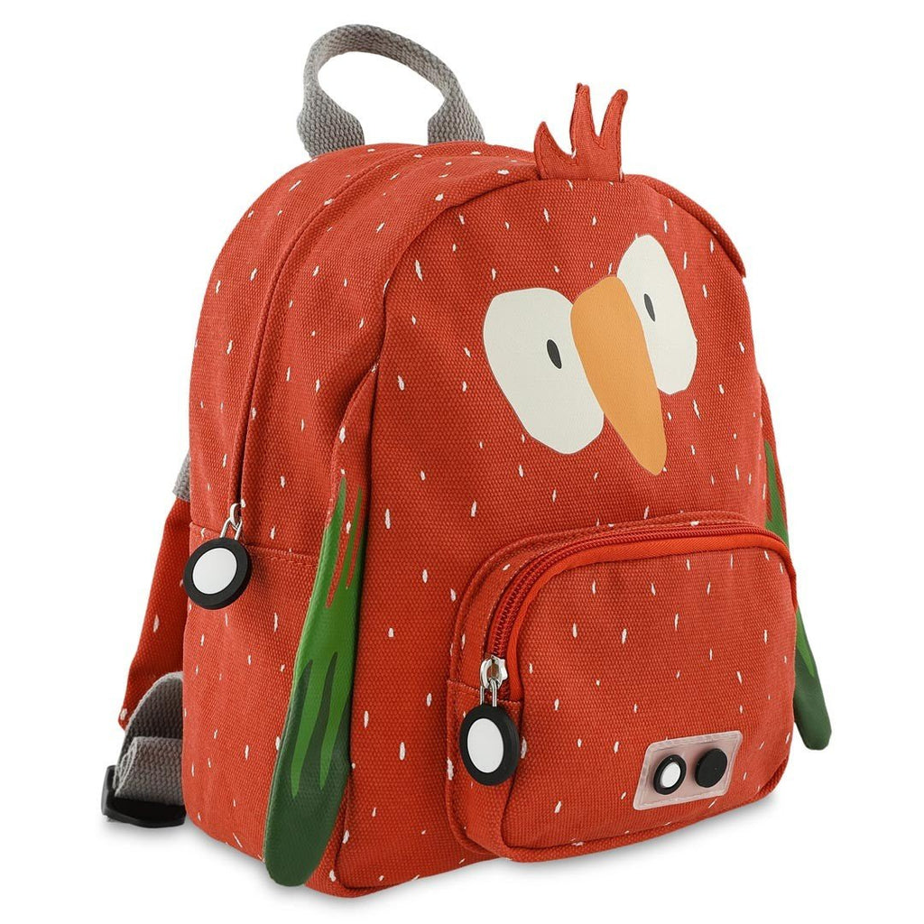 Mr. Parrot Recycled Cotton Kids Backpack (Regular) – Lightweight, Water-Repellent & Sustainable - Tiny Tugz™