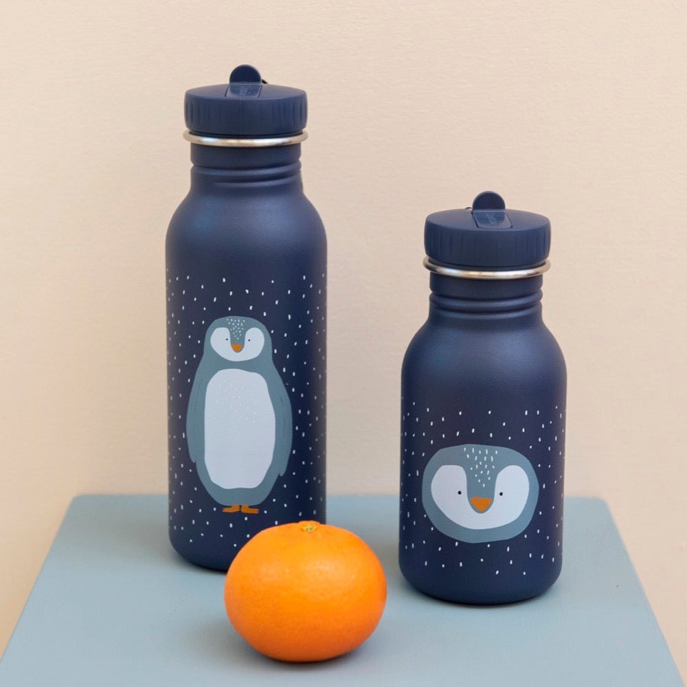 Mr. Penguin Stainless Steel Water Bottle 350 ml – Durable, Safe Hydration for Kids - Tiny Tugz™