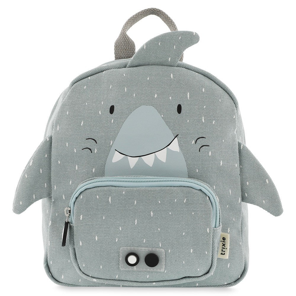 Mr. Shark Recycled Cotton Kids Backpack (Regular) – Lightweight, Water-Repellent & Sustainable - Tiny Tugz™