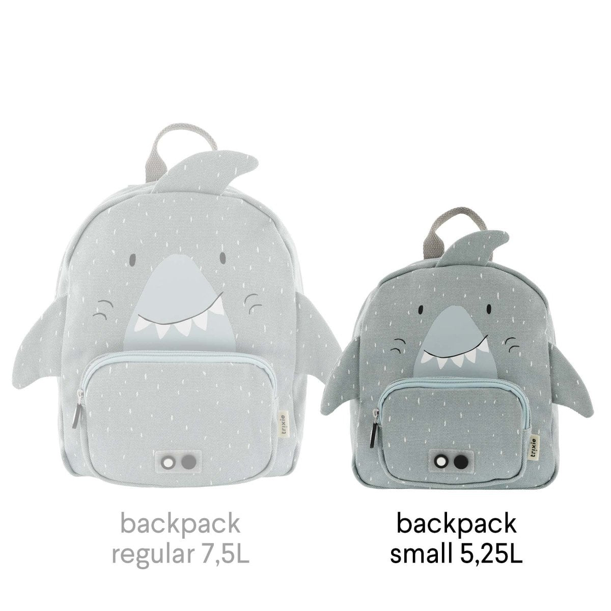 Mr. Shark Recycled Cotton Kids Backpack (Regular) – Lightweight, Water-Repellent & Sustainable - Tiny Tugz™