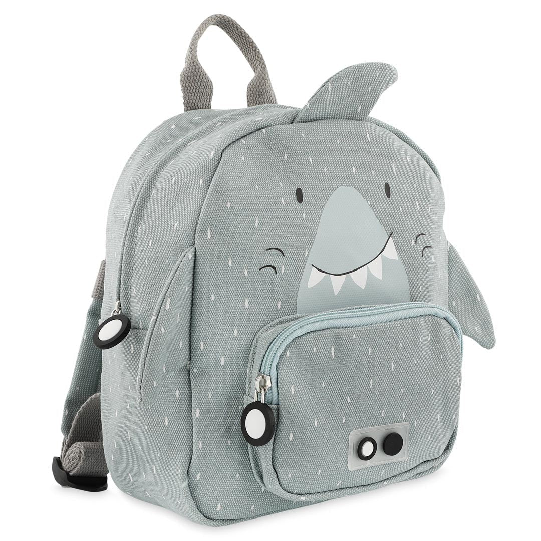 Mr. Shark Recycled Cotton Kids Backpack (Regular) – Lightweight, Water-Repellent & Sustainable - Tiny Tugz™