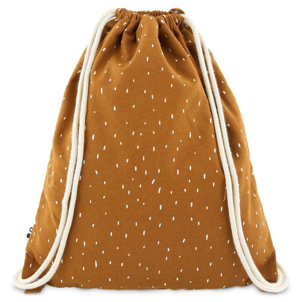 Mr. Tiger Recycled Cotton Kids Drawstring Bag – Lightweight, Water-Repellent & Sustainable - Tiny Tugz™