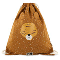 Mr. Tiger Recycled Cotton Kids Drawstring Bag – Lightweight, Water-Repellent & Sustainable - Tiny Tugz™