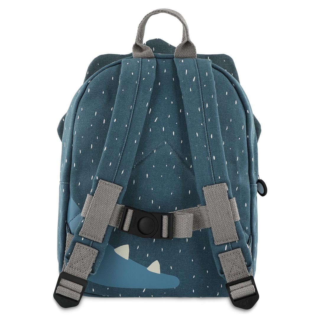 Mr. Triceratops Recycled Cotton Kids Backpack (Regular) – Lightweight, Water-Repellent & Sustainable - Tiny Tugz™