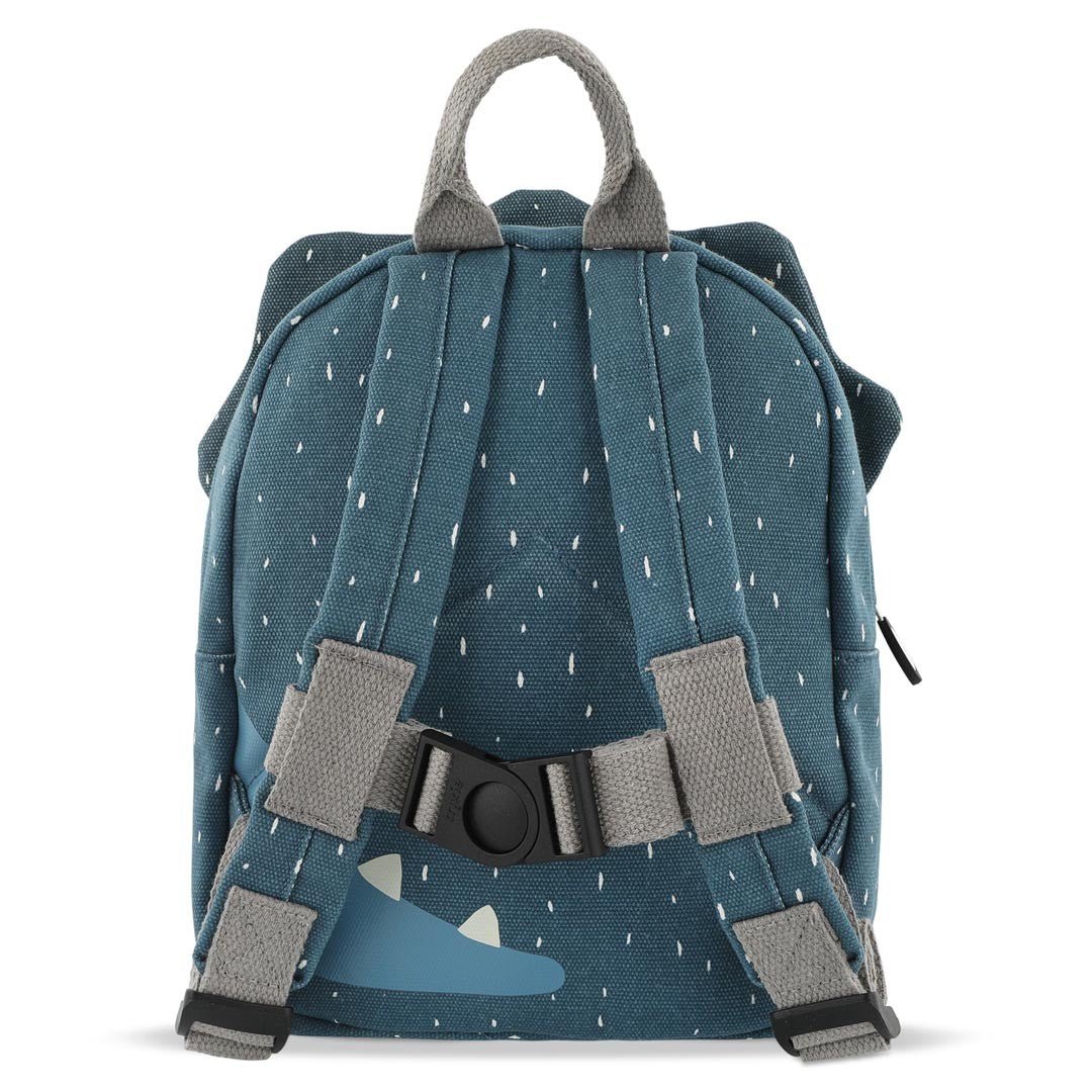 Mr. Triceratops Recycled Cotton Kids Backpack (Small) – Lightweight, Water-Repellent & Sustainable - Tiny Tugz™