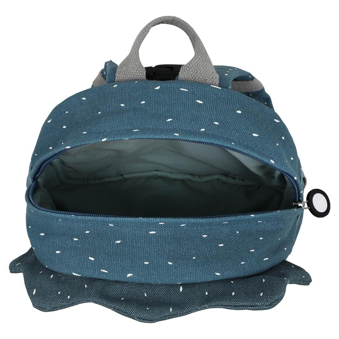 Mr. Triceratops Recycled Cotton Kids Backpack (Small) – Lightweight, Water-Repellent & Sustainable - Tiny Tugz™