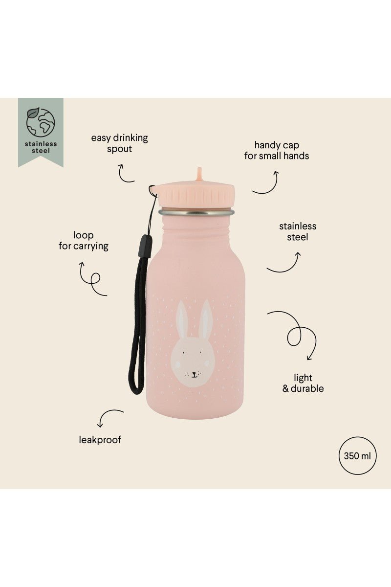Mrs. Bunny Stainless Steel Water Bottle 350 ml – Durable, Safe Hydration for Kids - Tiny Tugz™