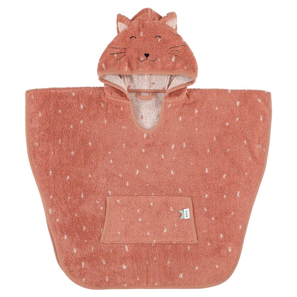Mrs. Cat Organic Cotton Kids Hooded Towel Poncho – Ultra-Soft, Absorbent & Sustainable - Tiny Tugz™