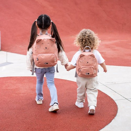 Mrs. Cat Recycled Cotton Kids Backpack (Regular) – Lightweight, Water-Repellent & Sustainable - Tiny Tugz™