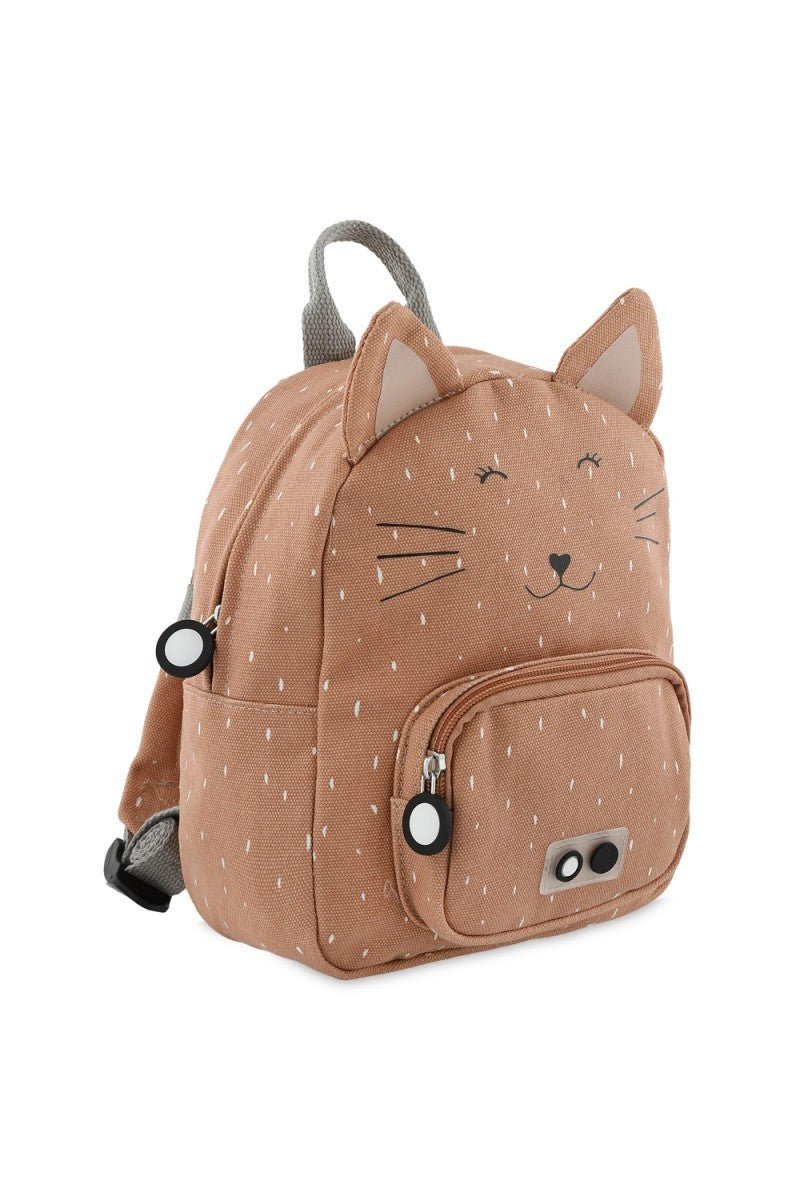 Mrs. Cat Recycled Cotton Kids Backpack (Small) – Lightweight, Water-Repellent & Sustainable - Tiny Tugz™
