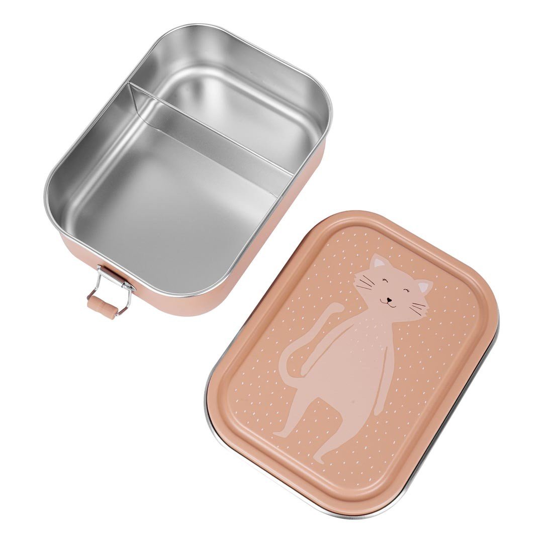 Mrs. Cat Stainless Steel Lunch Box for Kids (Large) – Safe, Non-Toxic & Sustainable Food Storage - Tiny Tugz™