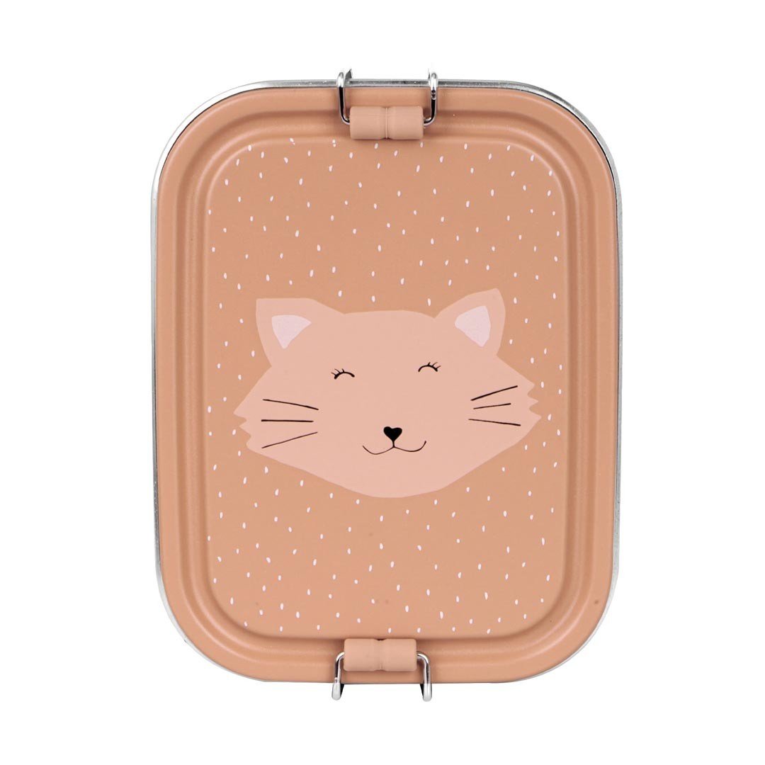 Mrs. Cat Stainless Steel Lunch Box for Kids (Small) – Safe, Non-Toxic & Sustainable Food Storage - Tiny Tugz™
