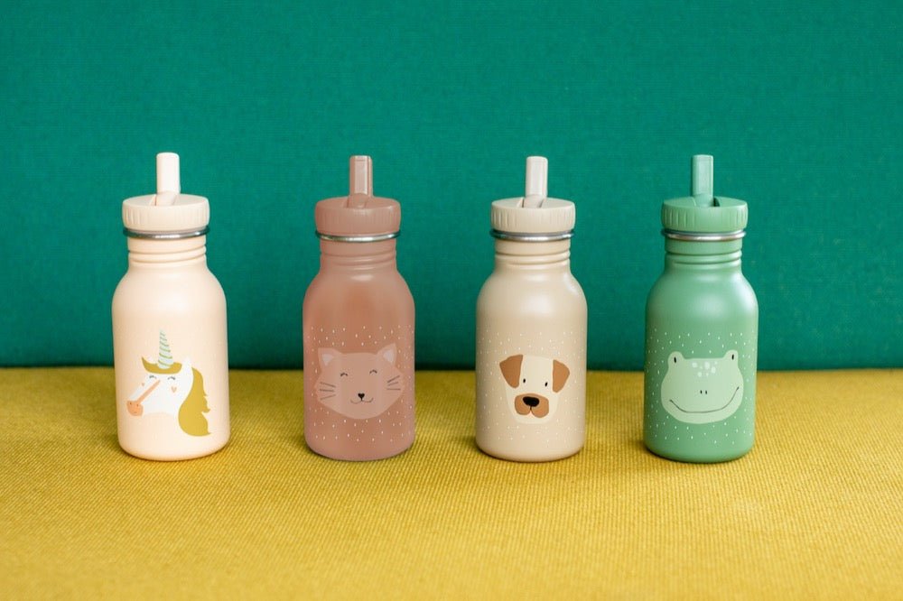 Mrs. Cat Stainless Steel Water Bottle 350 ml – Durable, Safe Hydration for Kids - Tiny Tugz™