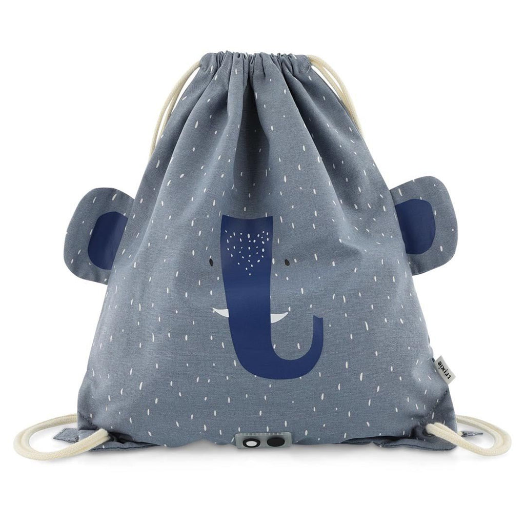 Mrs. Elephant Recycled Cotton Kids Drawstring Bag – Lightweight, Water-Repellent & Sustainable - Tiny Tugz™