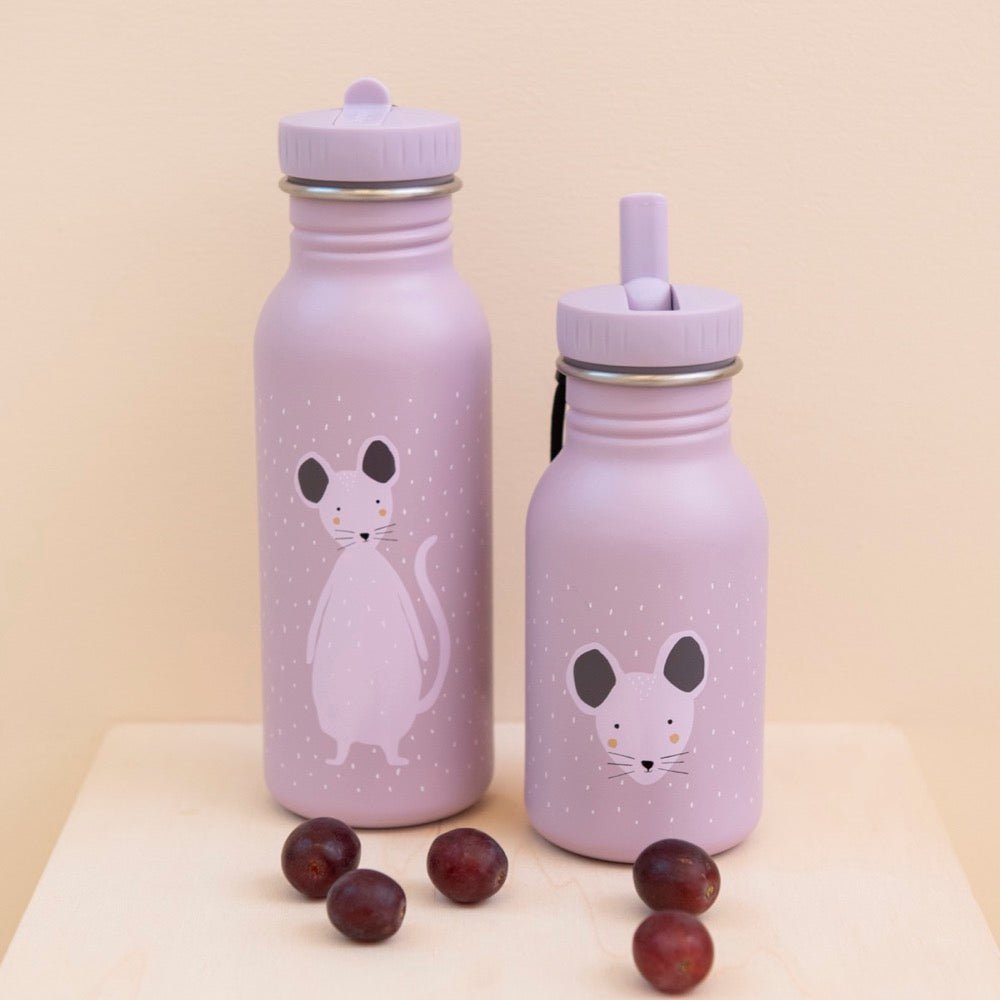 Mrs. Mouse Stainless Steel Water Bottle 350 ml – Durable, Safe Hydration for Kids - Tiny Tugz™