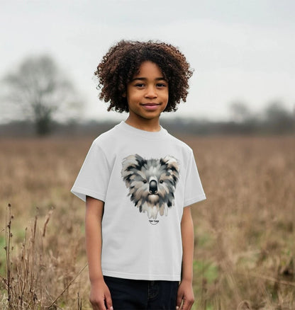 Kinder-T-Shirt aus Bio-Baumwolle – Canvas-Koala-Print